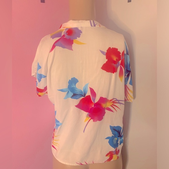 Vintage Floral // Hawaiian Capped Blouse California Crush - Picture 5 of 10
